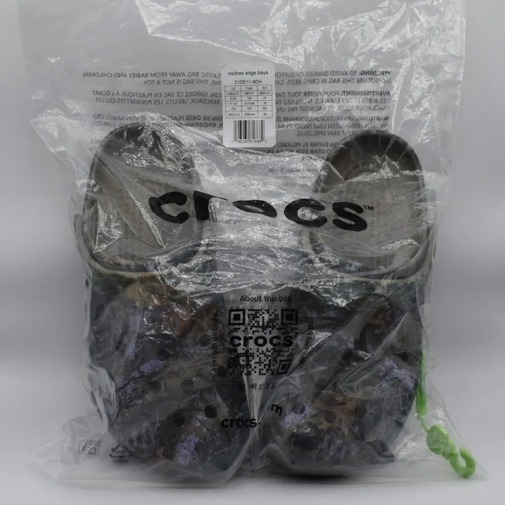 Crocs Baya Realtree APX Edge Camo Clogs Size Mens 8 / Womens‎ 10 210511-90H NWT